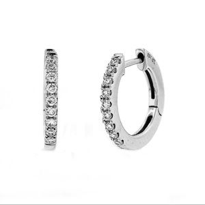 Bony Levy – 18K Diamond Huggie Hoop Earrings